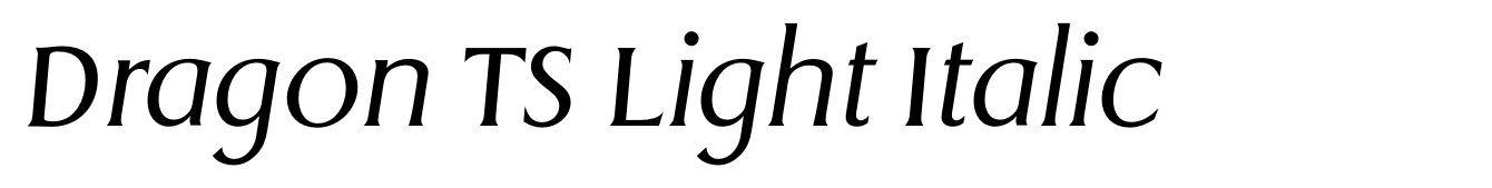 Dragon TS Light Italic